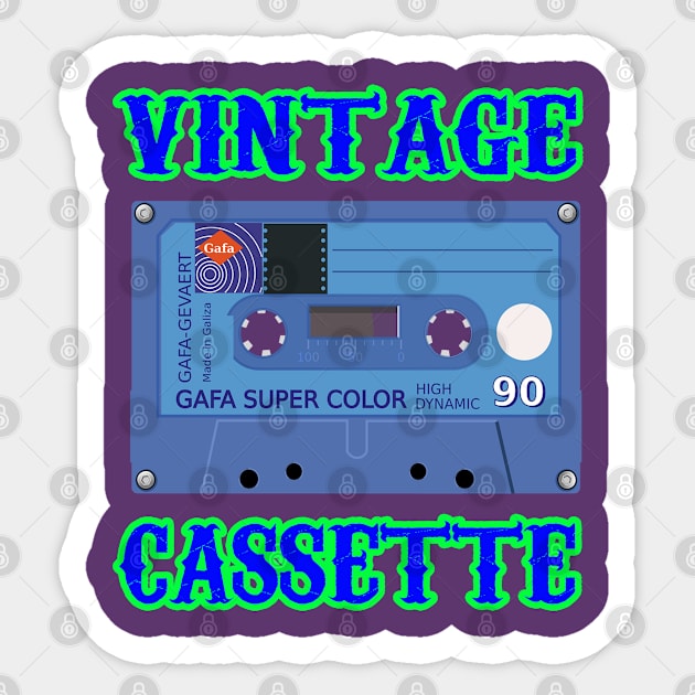 vintage cassette Sticker by yacineshop